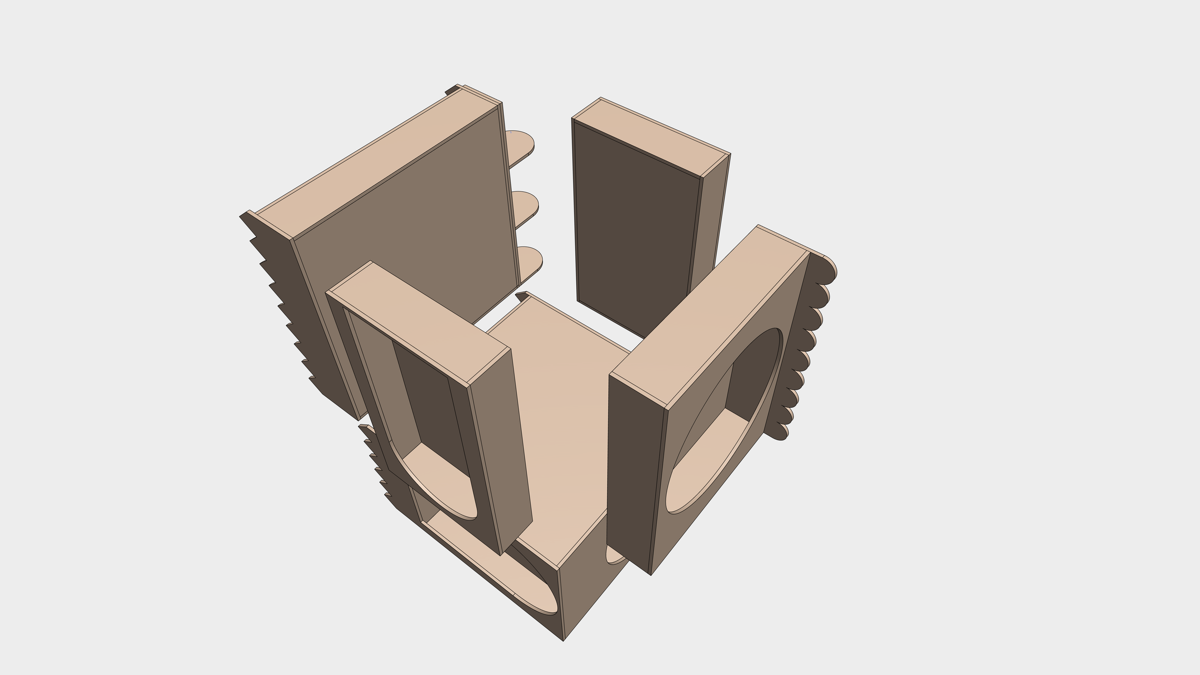 Exhibition Sculpture — Exploded View — custom build by The Don of All Trades, Brooklyn NYC