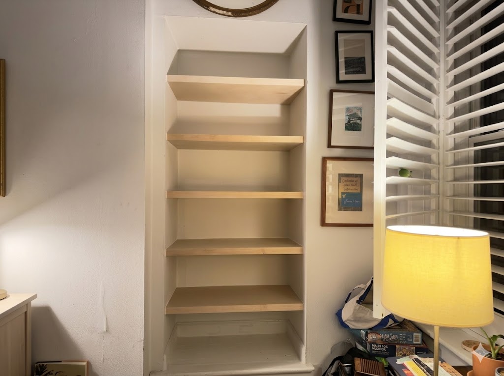 Nook Shelving — custom build by The Don of All Trades, Brooklyn NYC